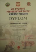 Giấy khen HLV Phạm Quang Lục của Đại hội Karate Tsunami